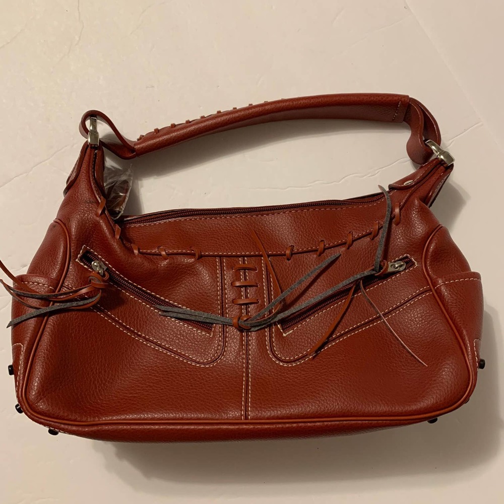 Red Pebbled Leather Satchel‎ NWOT